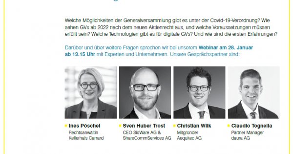 Jetzt anmelden! Webinar Digitale GV am 28. Januar 2021 - schweizeraktien.net