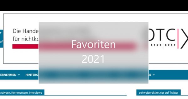 schweizeraktien.net: Favoriten 2021 – Die Auswahl