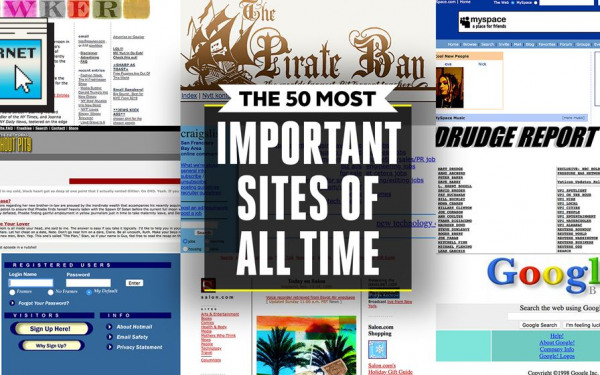 Die 50 wichtigsten Websites aller Zeiten